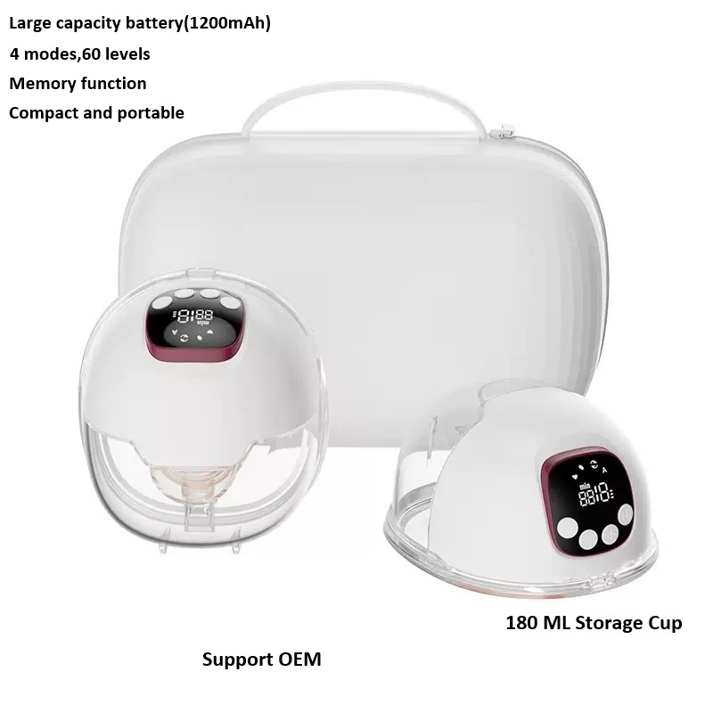 New Wearable Electric Breast Pump, Integrated Lactation Aid for Mothers Storage in PU Bag Package Portable Breastmilk Extrator