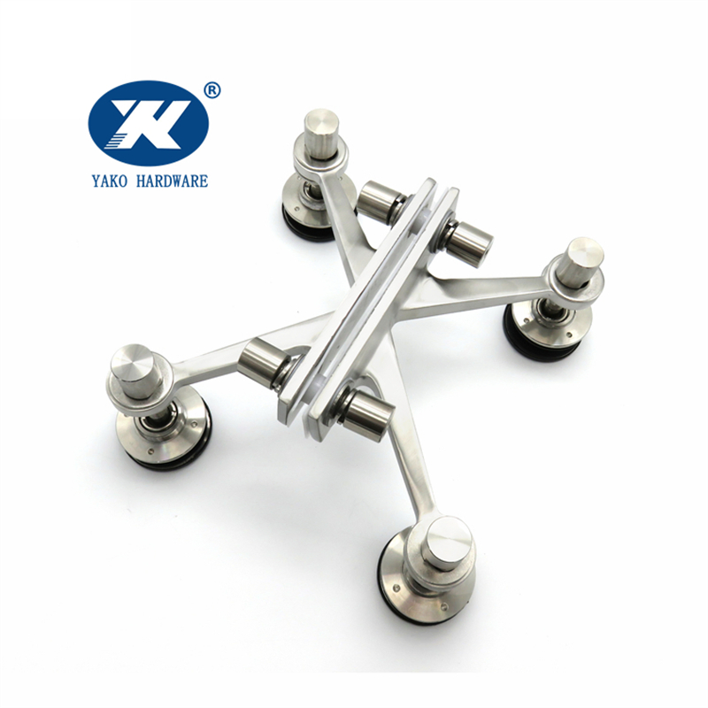 4 Arms Stainless Steel K Type Glass Fin Spider Fitting Spider Glass Accessories for Tempered Glass Railing