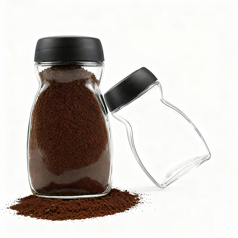 New Arrival Empry 50g 100g 200g Unique Container Recyclable Airtight Storage Customize Logo Label Glass Coffee Jar with Cap