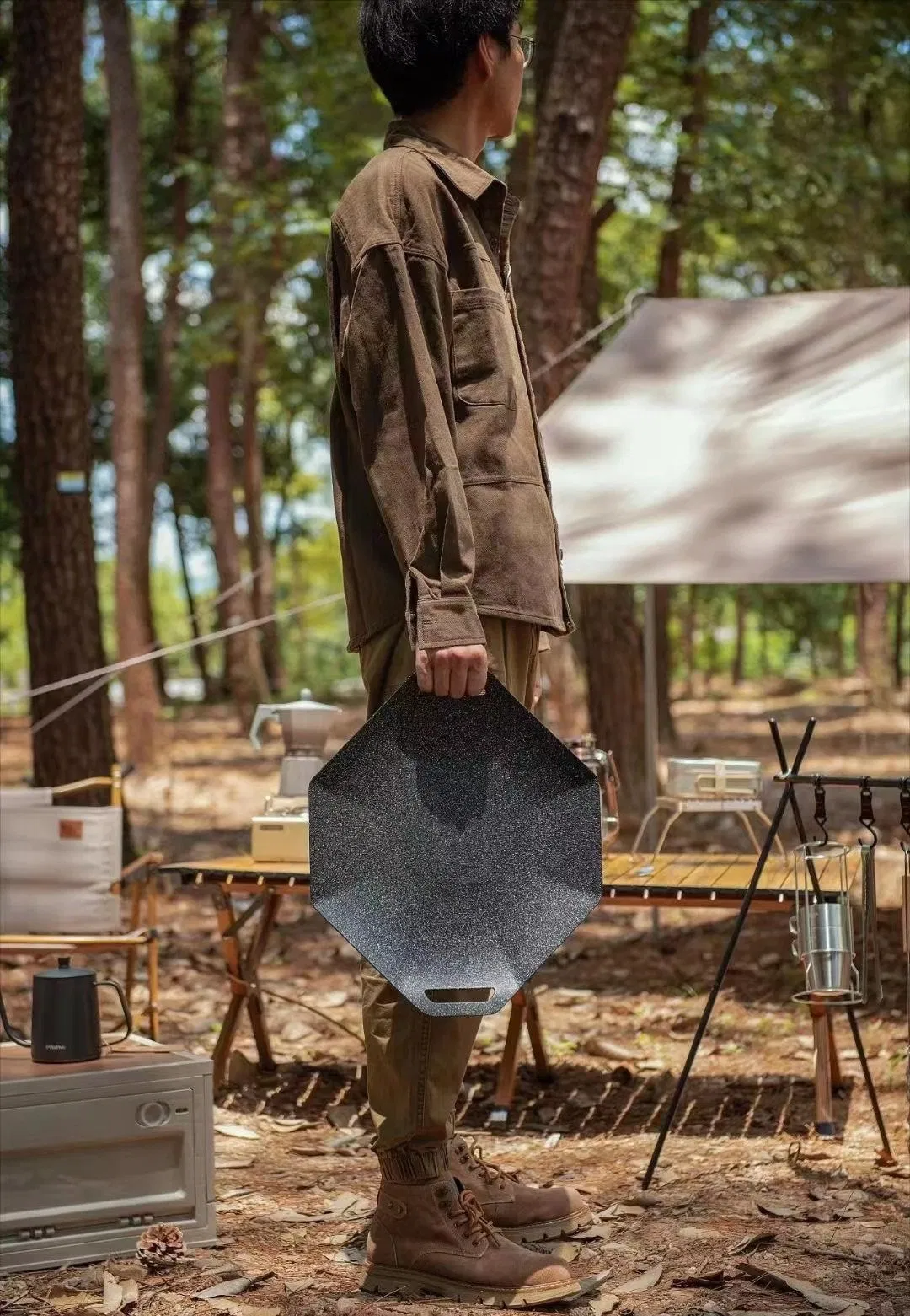 Korean Non Stick Cast Frying BBQ Baking Seaoned Griddle Cooking Grill Pan