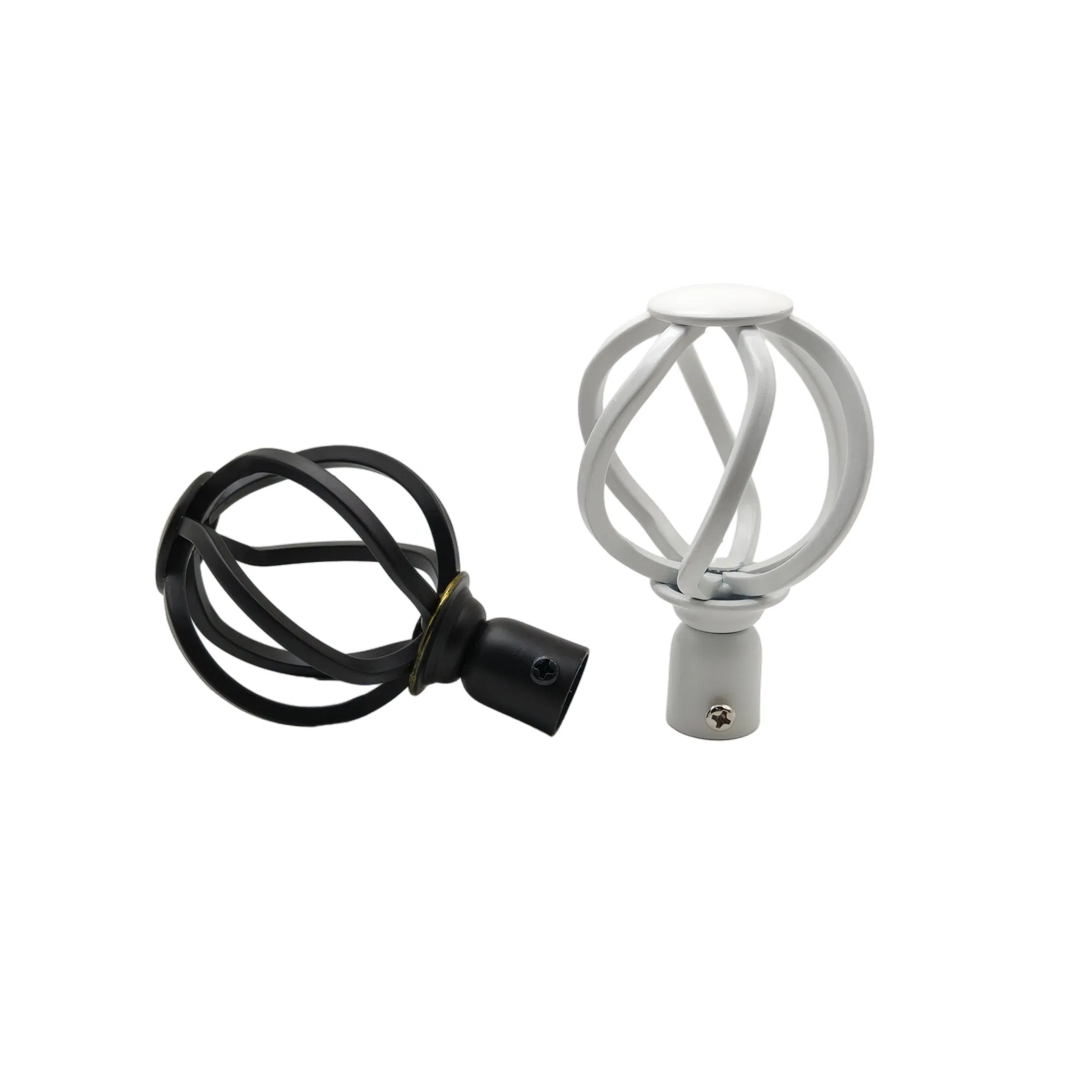 60mm White Curtain Rod Finial Top Quality