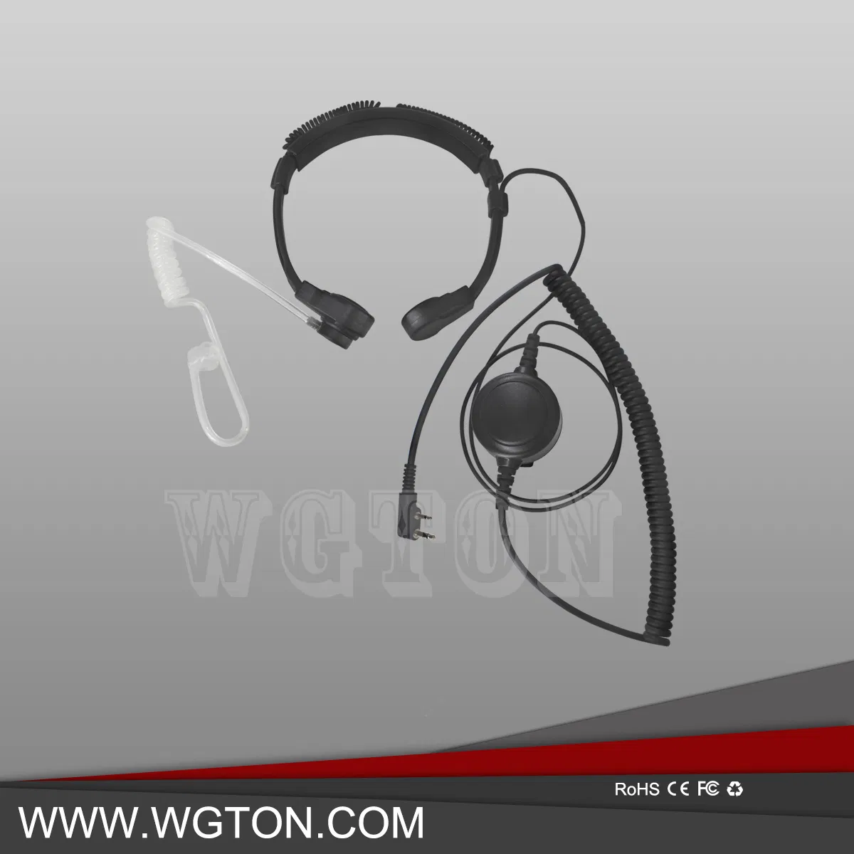 Горловой микрофон с гарнитурой для рации