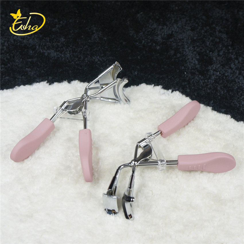 Beauty Mini Girls False Eye Lashes Makeup Tools Clip Pink Rubber Handle Eyebrow Eyelash Curler
