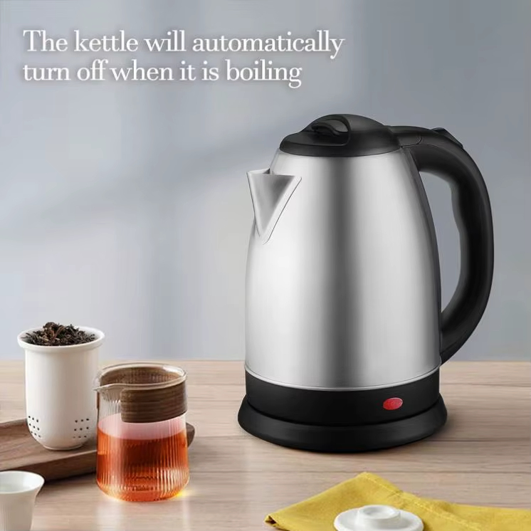 UK Three-Prong 2.0L Stainless Steel Electric Kettle