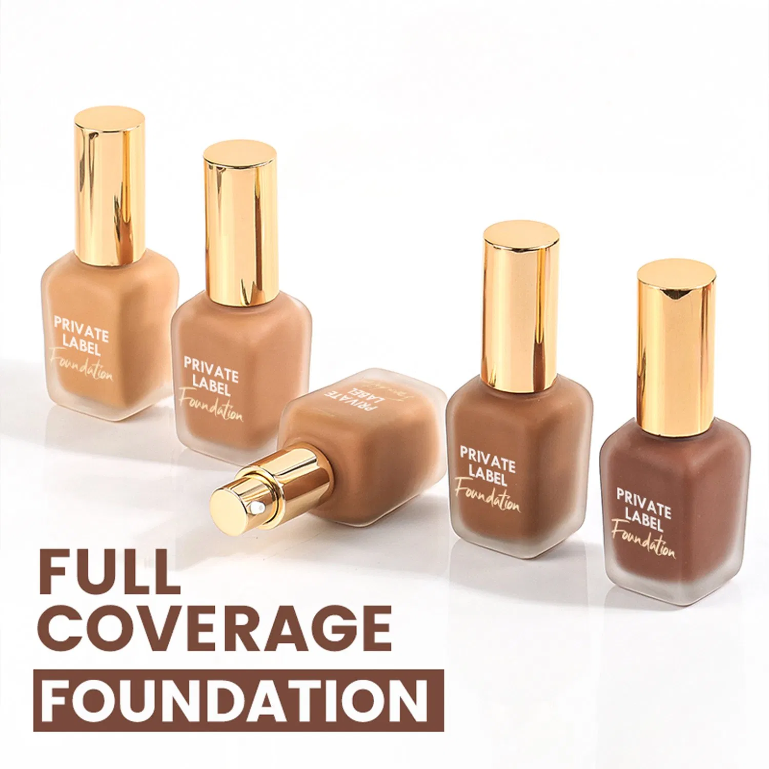Large Capacity 10 Color Choice Square Bottle Makeup Liquid Foundation