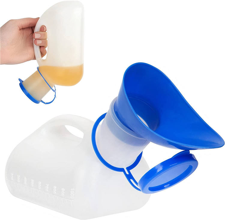 Women Men Portable PEE Funnel Cup Urinal Bottle for Emergency Travel Car Camping