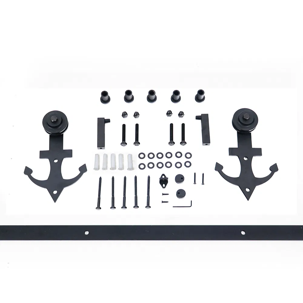 Anchor Shaped Barn Door Hardware Kit Double Door