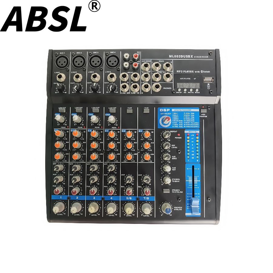 Профессиональный DJ-микшер 8 каналов с DSP эффектами