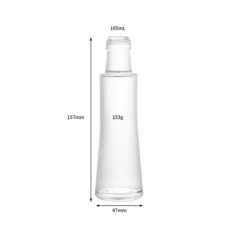 Portable Kitchen Vinegar Packaging Glass Olive Oil Dispenser Bottle Wholesale Clear 100ml Round Empty Cooking Oil Bottle