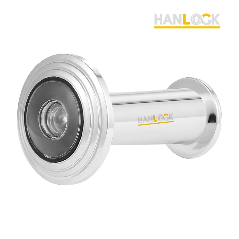 Matte Black Wide Angle Defender Security Hardware in Door Peephole