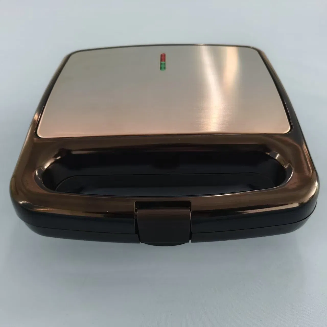 SUS Panel Portable Grill, Dual Use Nonstick, Countertop Panini Press, Sandwich Maker, Electric Grill Griddle with Cord Storage, Locking Lid, Indicator Lights