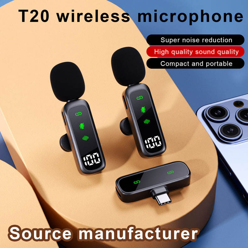 Беспроводной петличный микрофон T20 для iPhone и Android