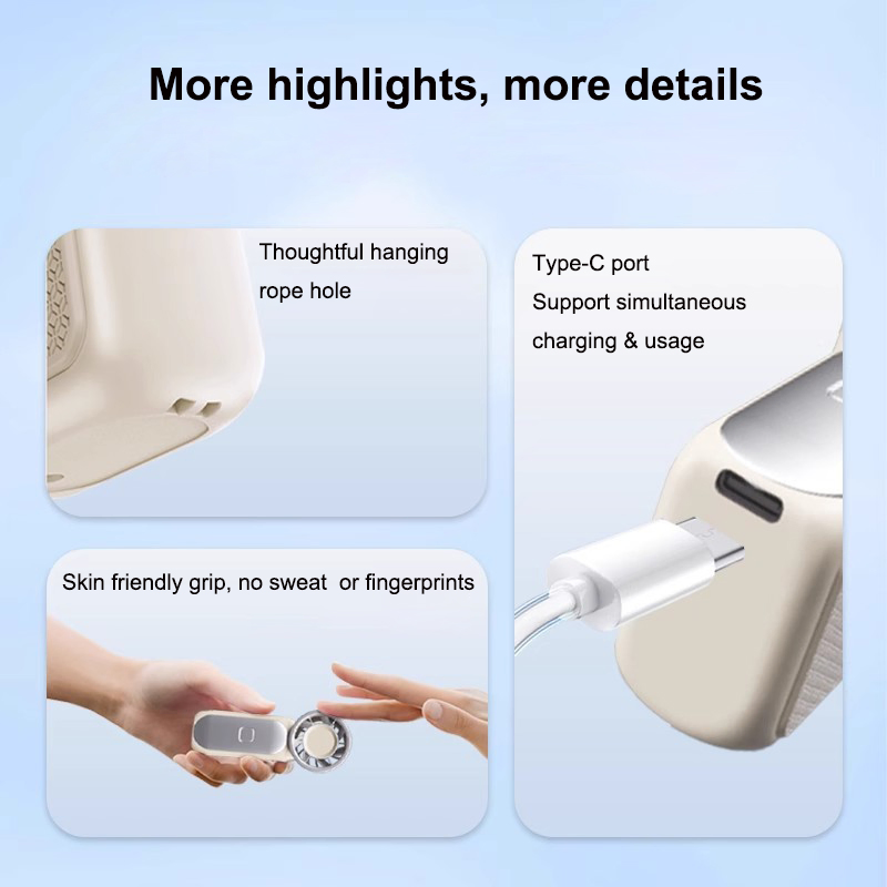 20000rpm High Speed 2025 Hot Selling 3000mAh Battery Powered Cute Rechargeable Portable Mini Fan