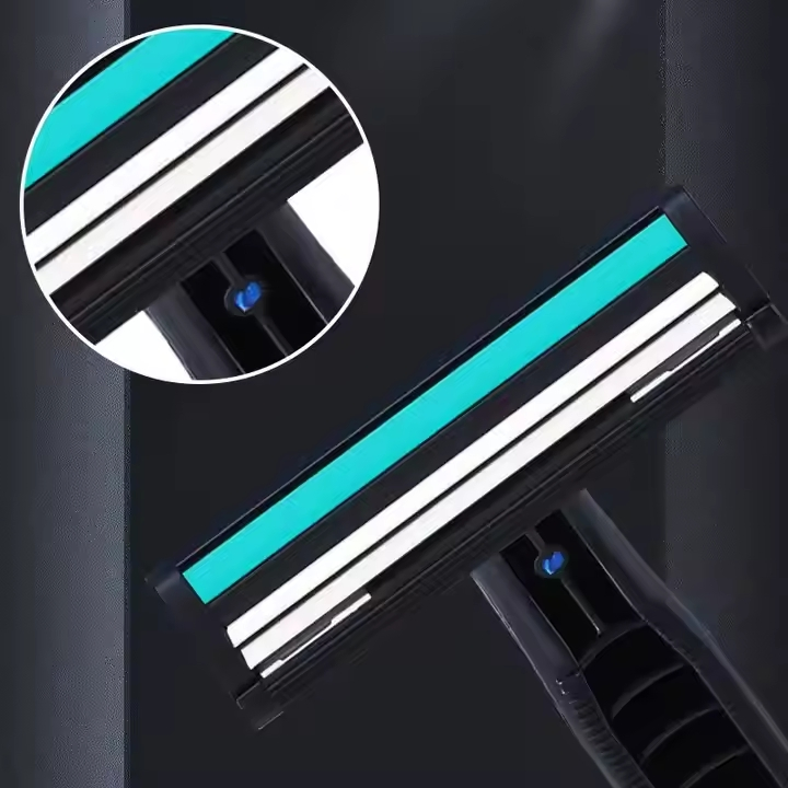Twin Blade Disposable Razor Men Shaving Razor Plastic Handle