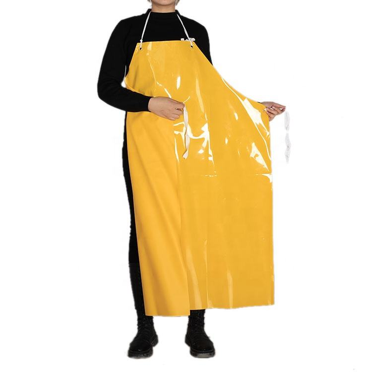 PU PVC Apron Plastic Polyurethane Waterproof White Butchery Wipeable Aprons TPU Apron