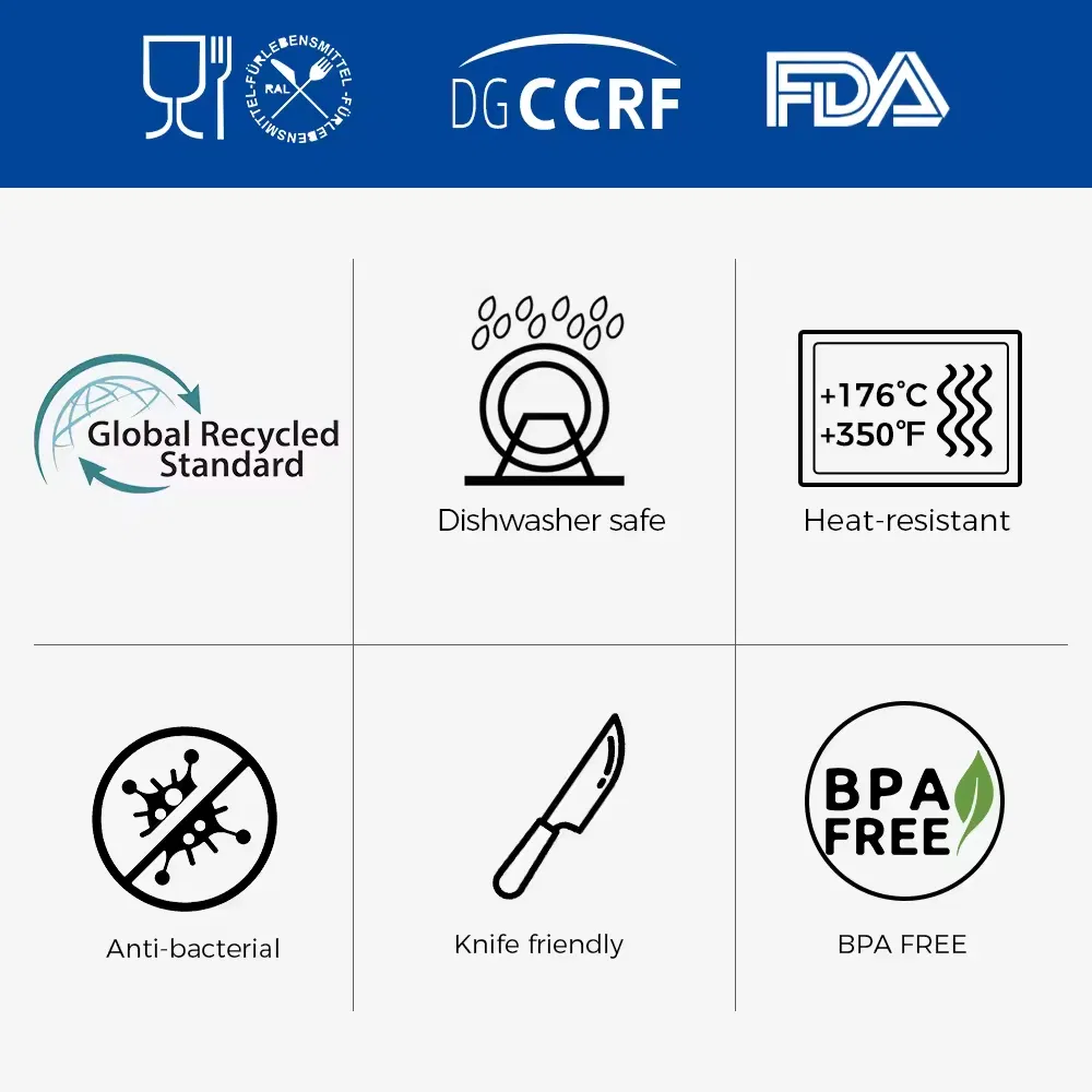 Premium Pine Wood Fibre Cutting Board with Built-in Juice Channel