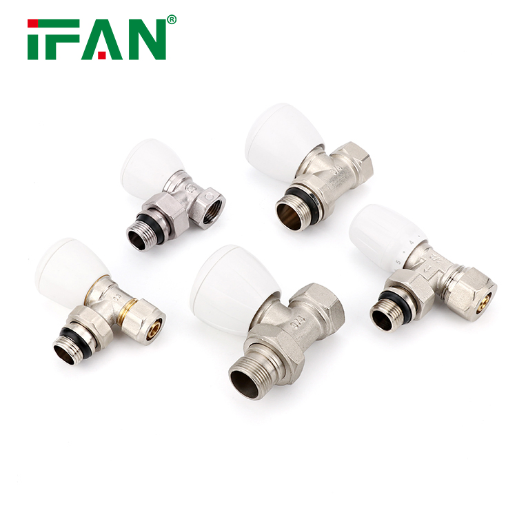 Ifan High Standard Radiator Angle Valve Radiator Valve 1/2 3/4 Inch Brass Radiator Valve