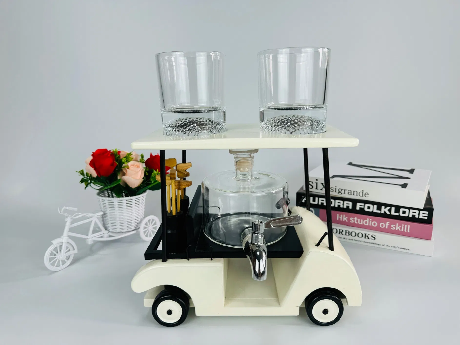 Modern Handcrafted Glass Decanter Set with Clear Color