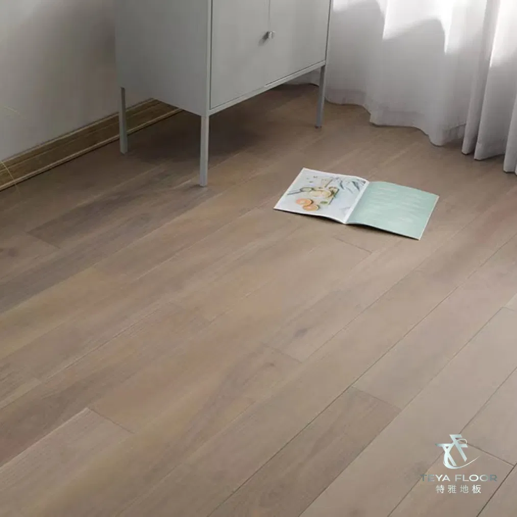 Grey Brushed Solid Locust Flooring, Chinese Teak Flooring