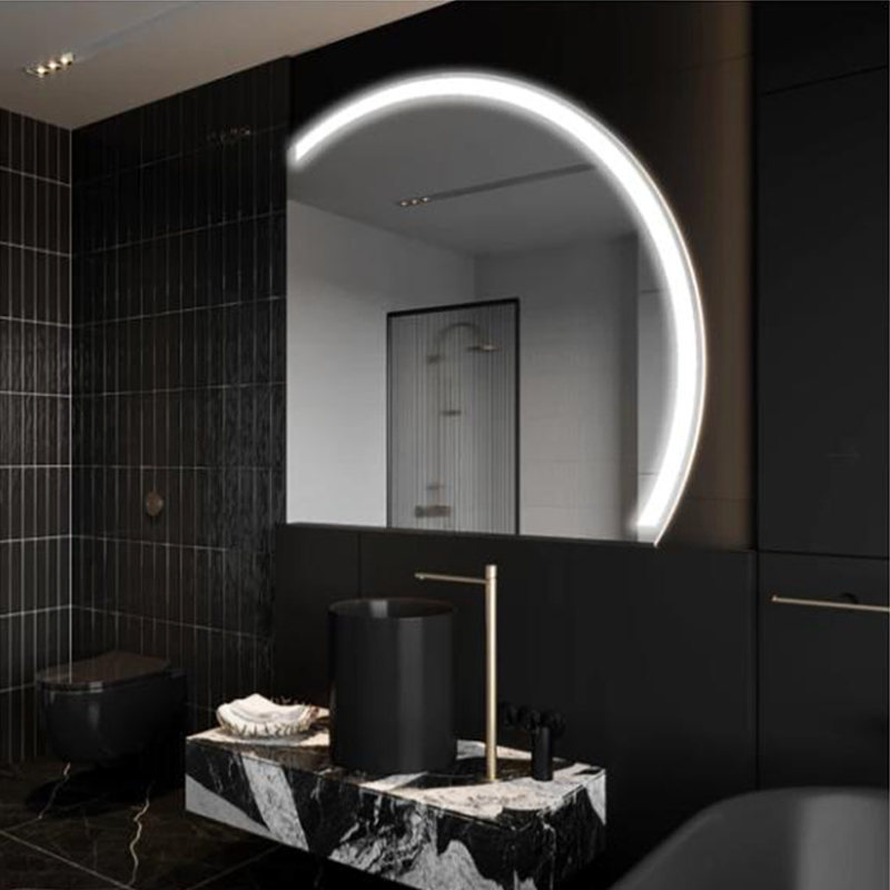 Irregular Shaped Stainless Steel LED Smart Bathroom Mirror