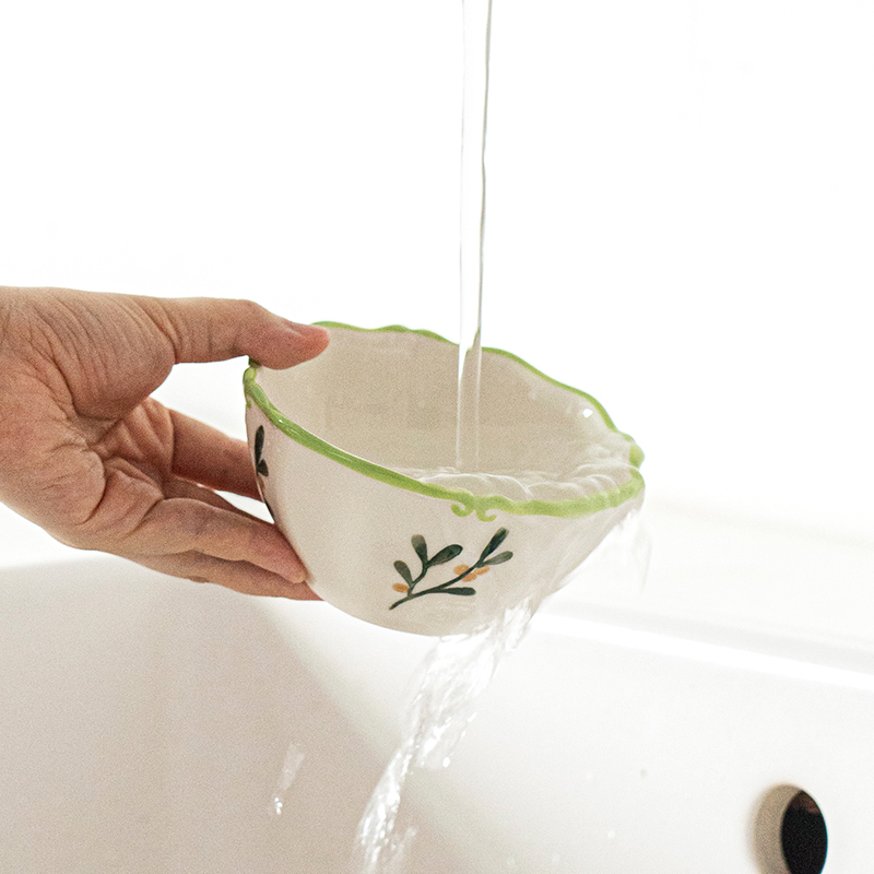 Ceramic Tableware Set Rice Serving Bowls Color Glaze Ceramic Soup Bowl