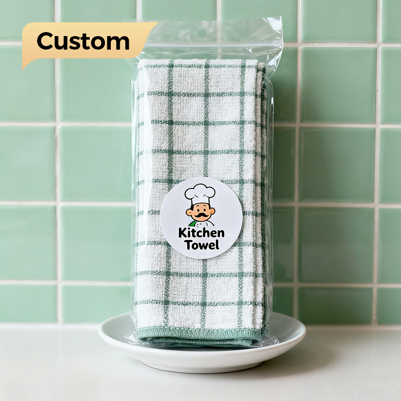 Eco-Friendly High-Quality Microfiber Kitchen Towel High Absorbent Quick Dry Washable Custom Printed Pattern Kitchen Towel