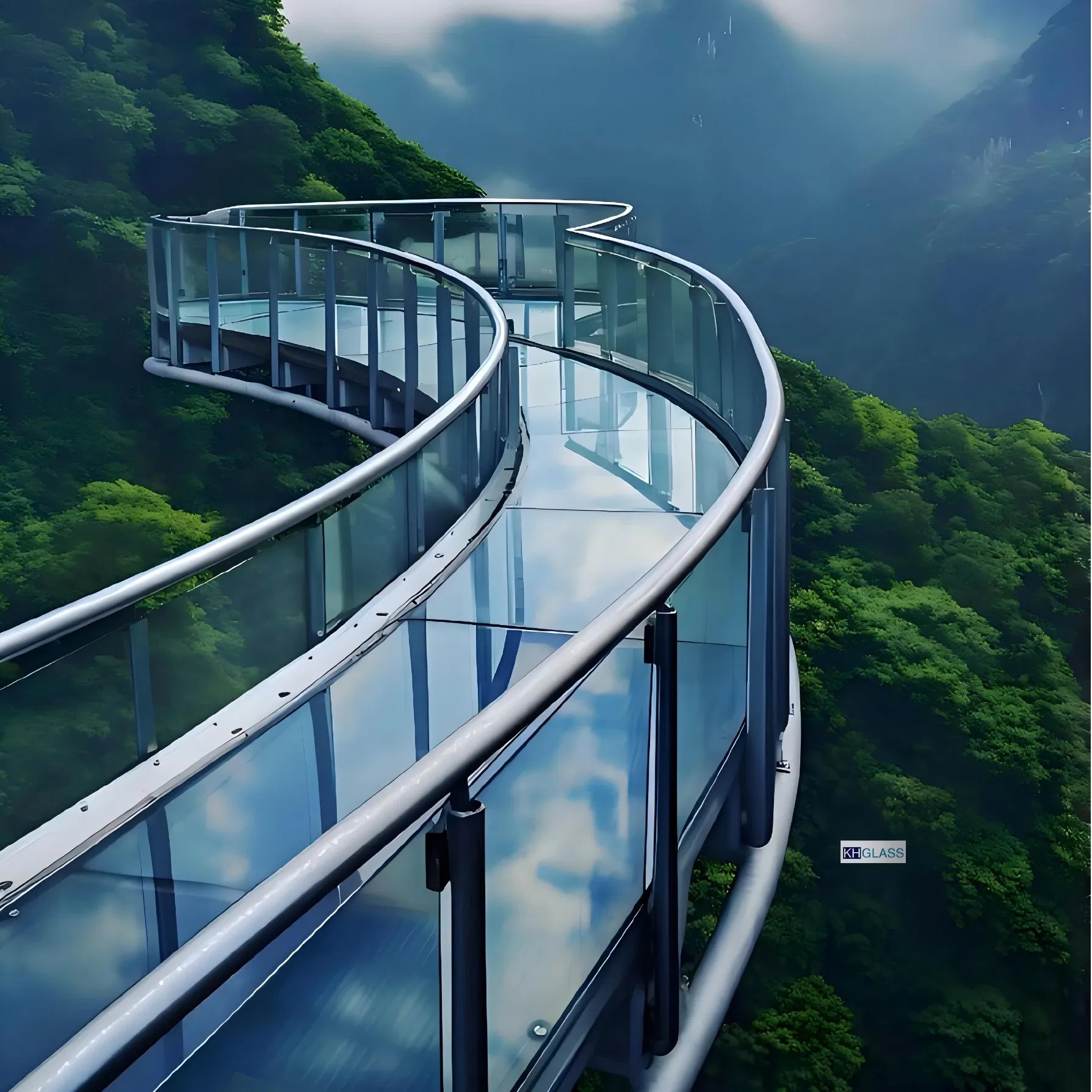 Customized Strong Sgp PVB Clear /Color Tempered Laminated Glass for Suspension Bridge