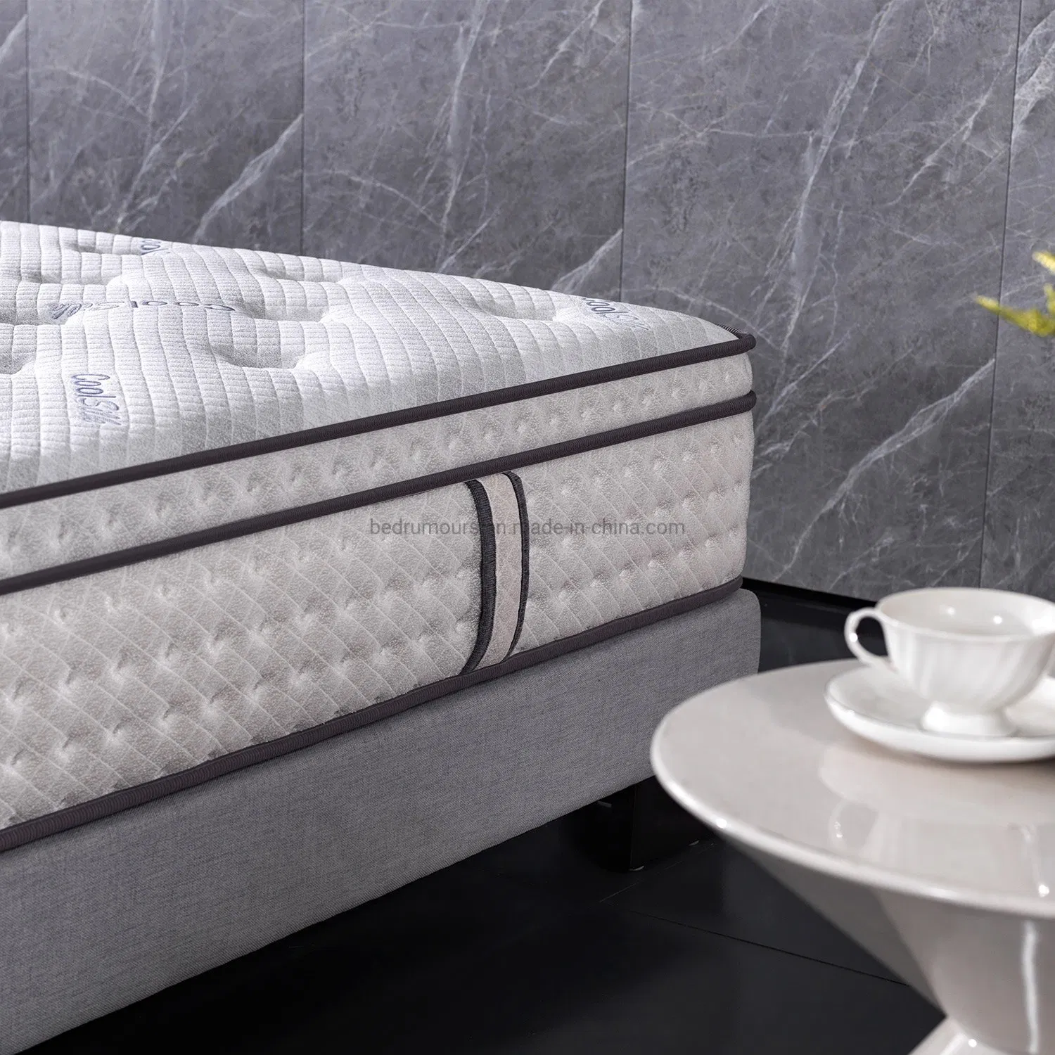 King Queen Full Size Latex Hybrid Memory Foam Spring Mattress Bed