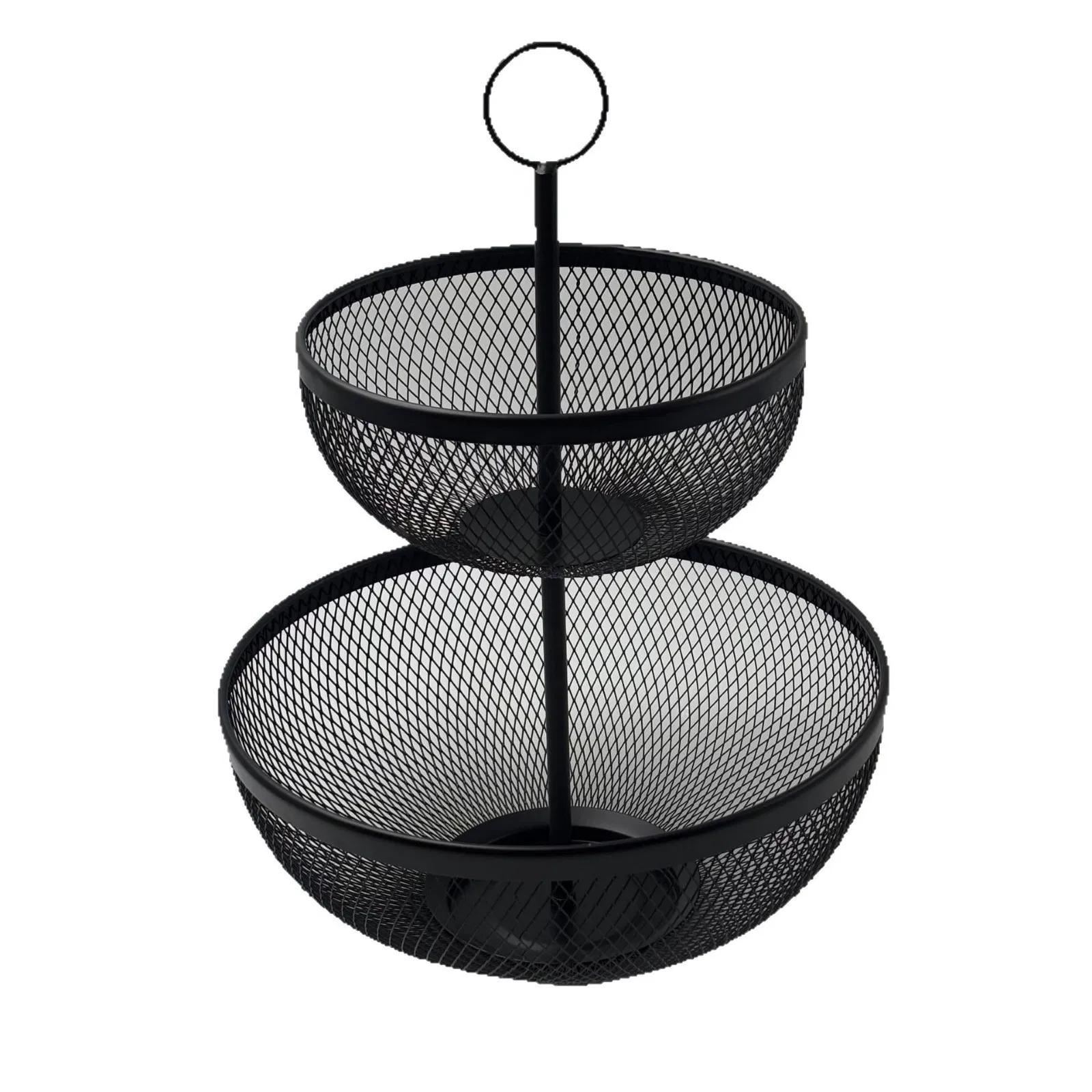 2-Tier Fruit Bowls, Metal Wire Fruit Basket Holder Ez29198