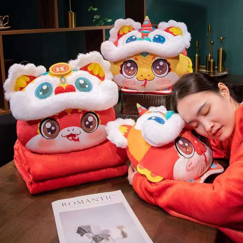 2025 Zodiac Image Snake 2 in 1 Pillow and Blanket