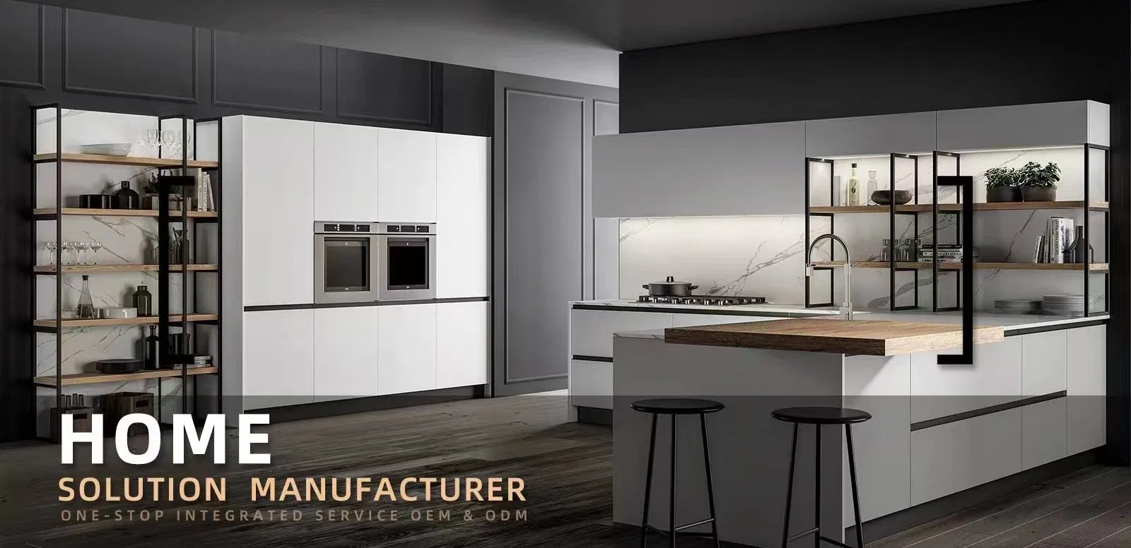 Modern Design Japanese Style Modular Customized Apartment Kitchen Cabinets