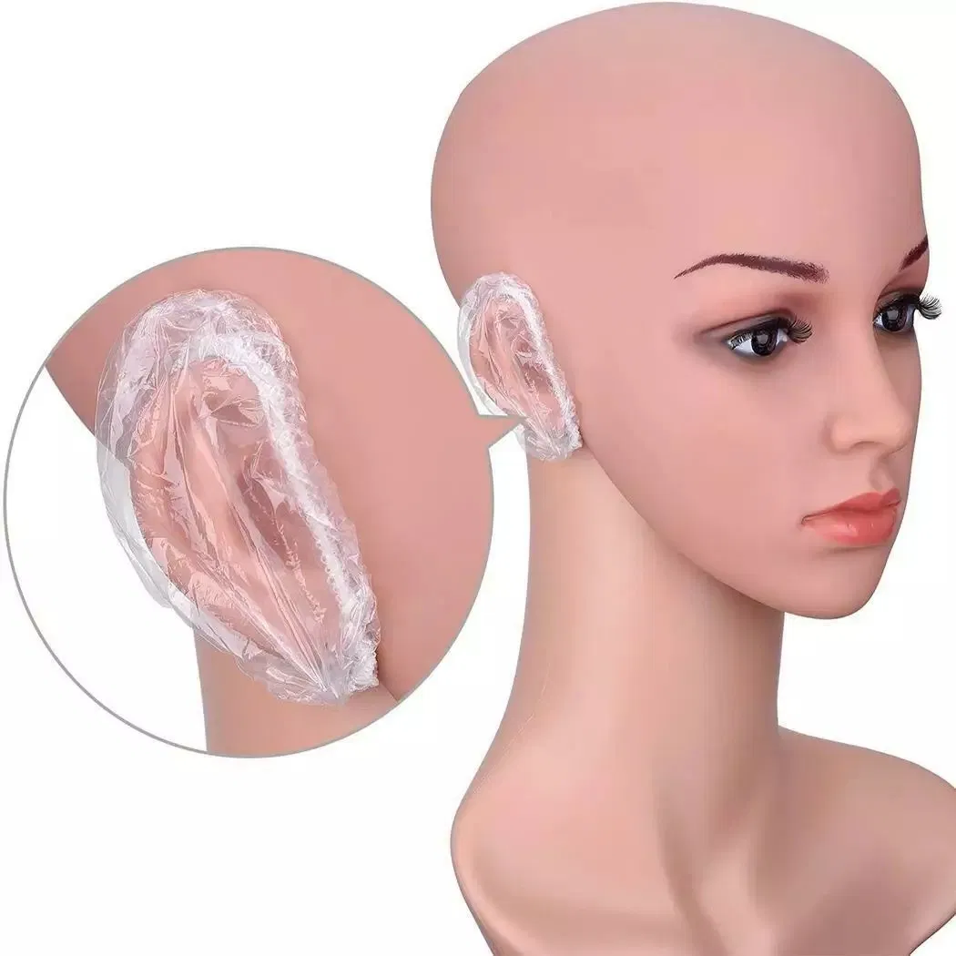 Water-Proof Polyethylene LDPE HDPE Waterproof Showeer Cap Disposable Earmuff PE Ear Cover