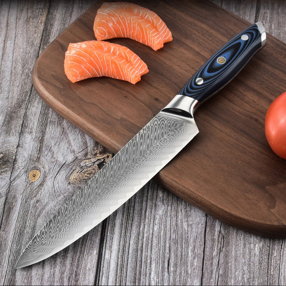 Chef Knife 8 Inch Vg10 Japanese Kitchen Knives 67 Layers Damascus Steel Japan Cooking Tools Stainless Steel G10 Handle Gift Box