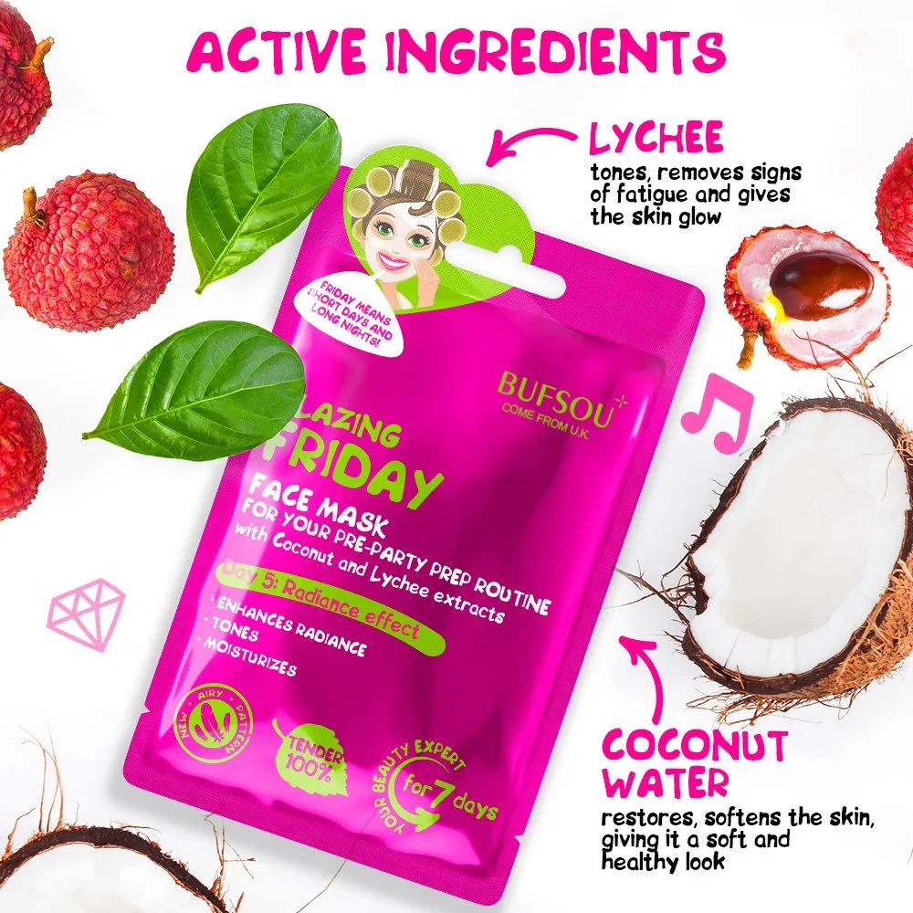 7days Face Sheet Mask Mask One Day One Pack for Different Skin Condition Every Day