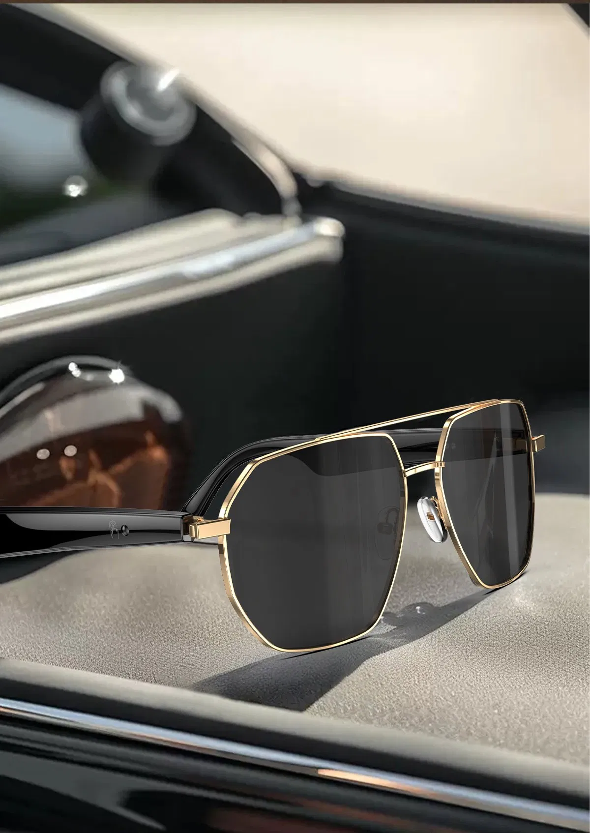 Умные очки-переводчик с ИИ, пилотский стиль