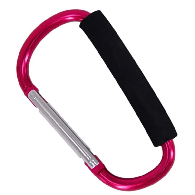 Giant Big Sponge Carabiner Metal Aluminum D-Style Stroller Carabiner Carry Handle with Sponge for Shopping Bags