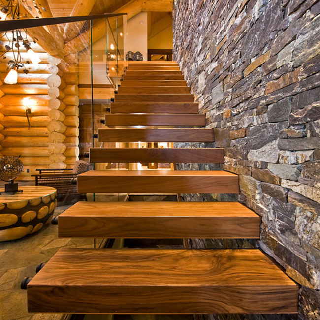 House Indoor Steel Wrought Iron Marble Wood Curved Mobile Aluminum Ladde Glass Spiral LED Timber Floating Railing Stair Straight Staircase Price