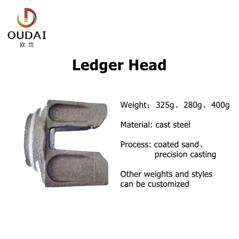 Oudai OEM Cast Steel Scaffolding Ringlock 48mm Ledger End Ledger Head