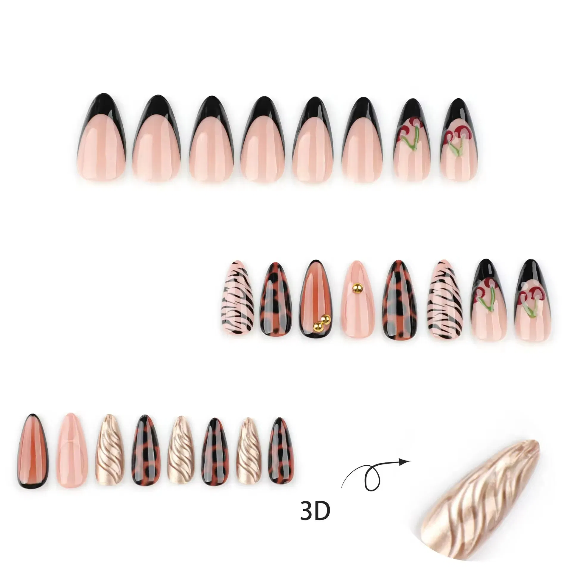 Sturdy Shiny Different Shapes Classy Press on Nails