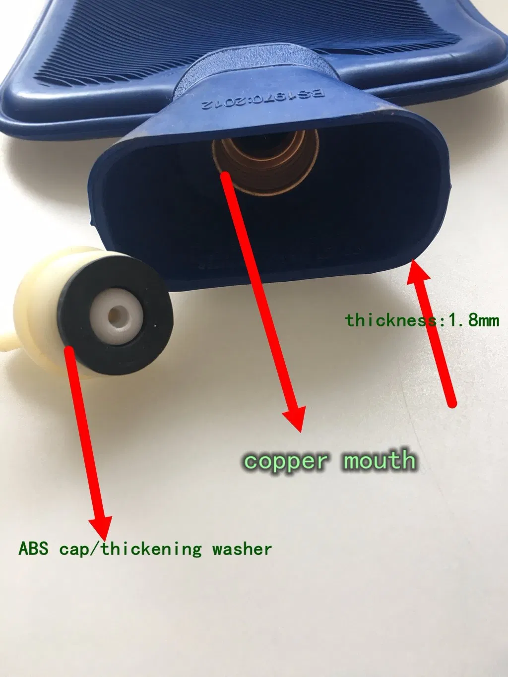 Classic 1.8 Litre BS Rubber Hot Water Bottle