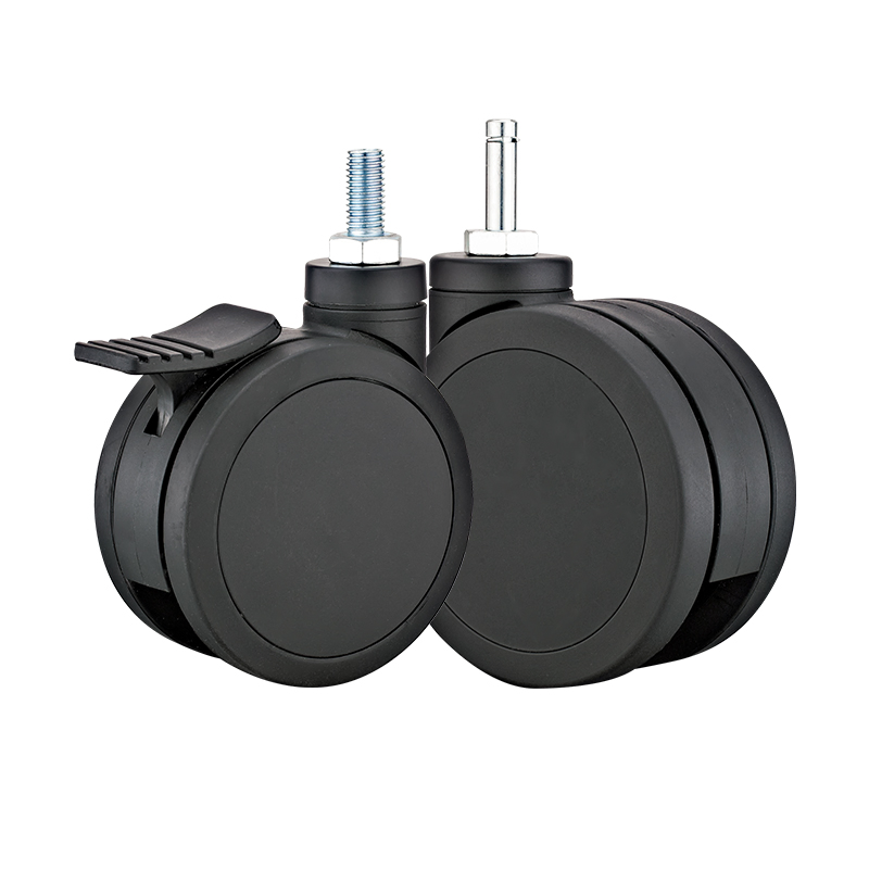 75mm100mm125mm Hospital Medical Beds Full-Plastic PU Twin Caster Type a Medical Equipment Wheels