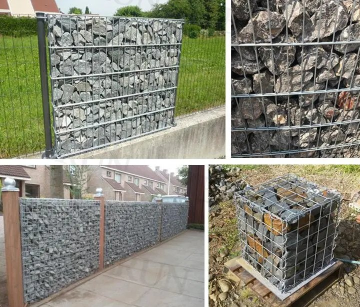 River Bank Malla Soldada Gabione Welded / 80X100 Galvanizado 1*1*1m Welded Gabion Box