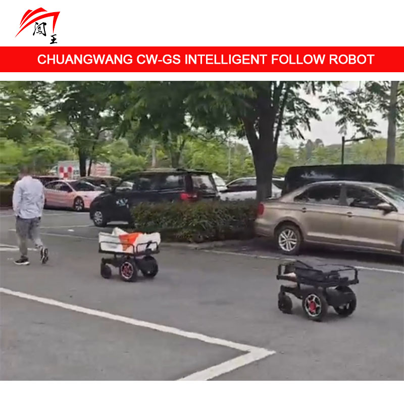 Chuangwang Cw-GS Intelligent Follow-up Robot with Multiple Functions Including Following, Manual Pushing, and Remote Control