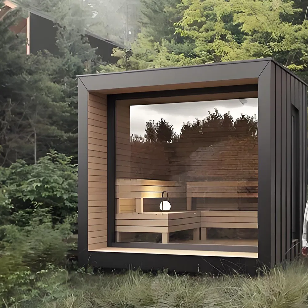 Premium Canadian Cedar 4-Person Outdoor Sauna for Relaxation