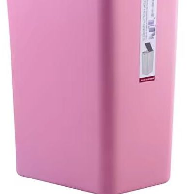 Plastic Spring Lid Household Trash Can