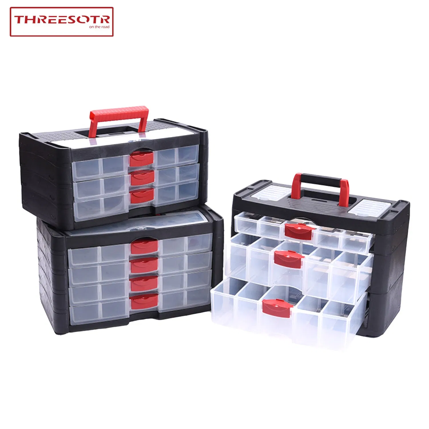 Пластиковый органайзер с 3 ящиками для хранения