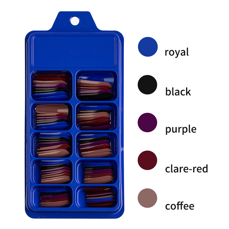 Colorful Fake Nails Full Cover French Style 100 Pieces of Plastic Ballet Nails Manicure Salon Tools Nail Tips for Nail Art