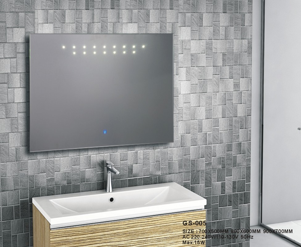 Home Hotel Wall Silver Smart Glass LED Bathroom Furniture Mirror