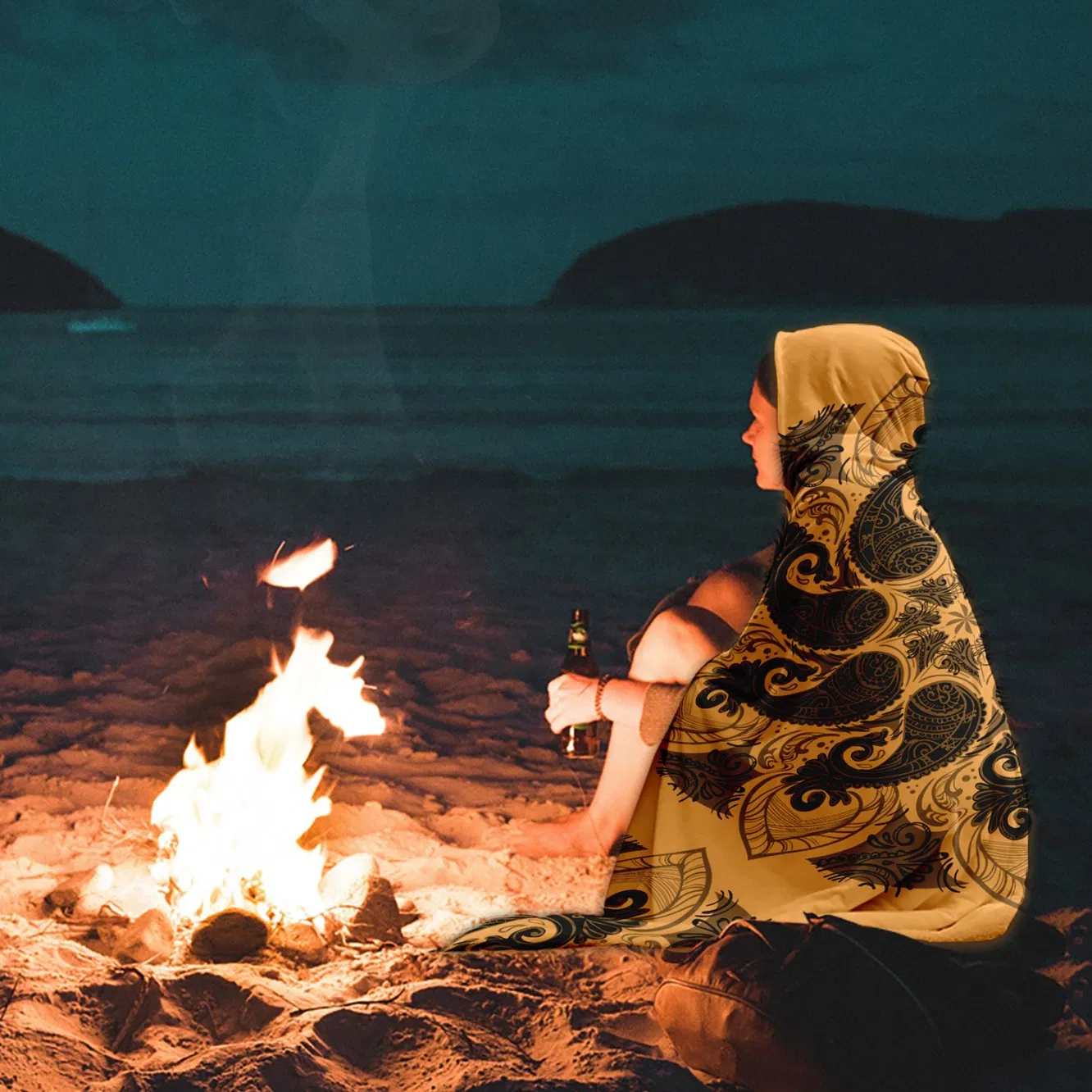 Кастомный худи-плед из флиса