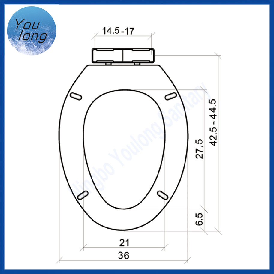 Economical Design Wc Toilet Seat with Plastic Soft Close Hinge Set